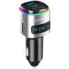 Ładowarka samochodowa z transmiterem FM  Bluetooth 4smarts Media&Assist 2 z wejściem multimedialnym i funkcją zestawu głośnomówiącego srebrny